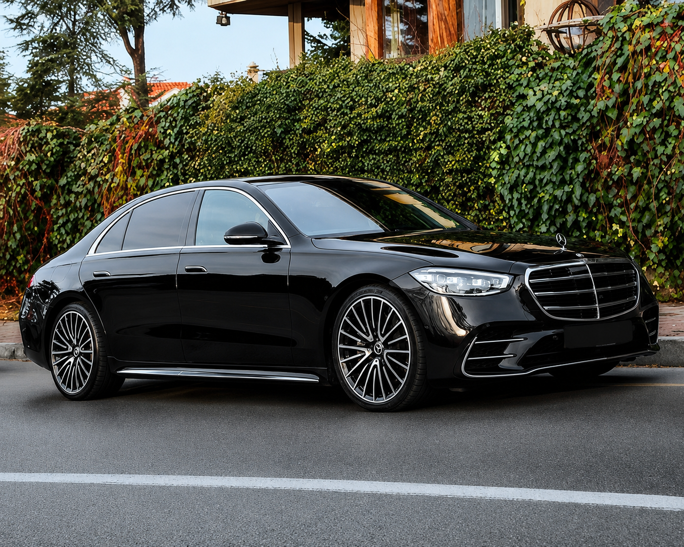 Black premium sedan, representative image